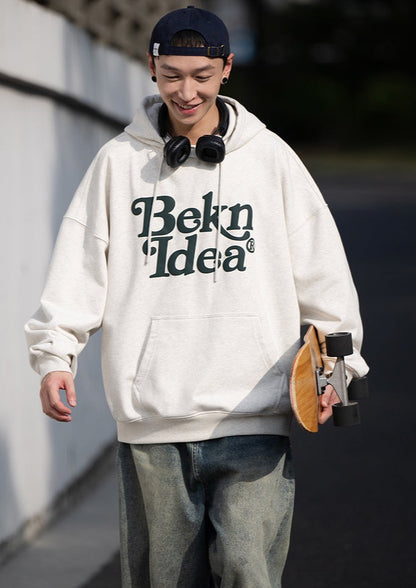 BELLKEN / FS-213 simple pullover hooded sweatshirt