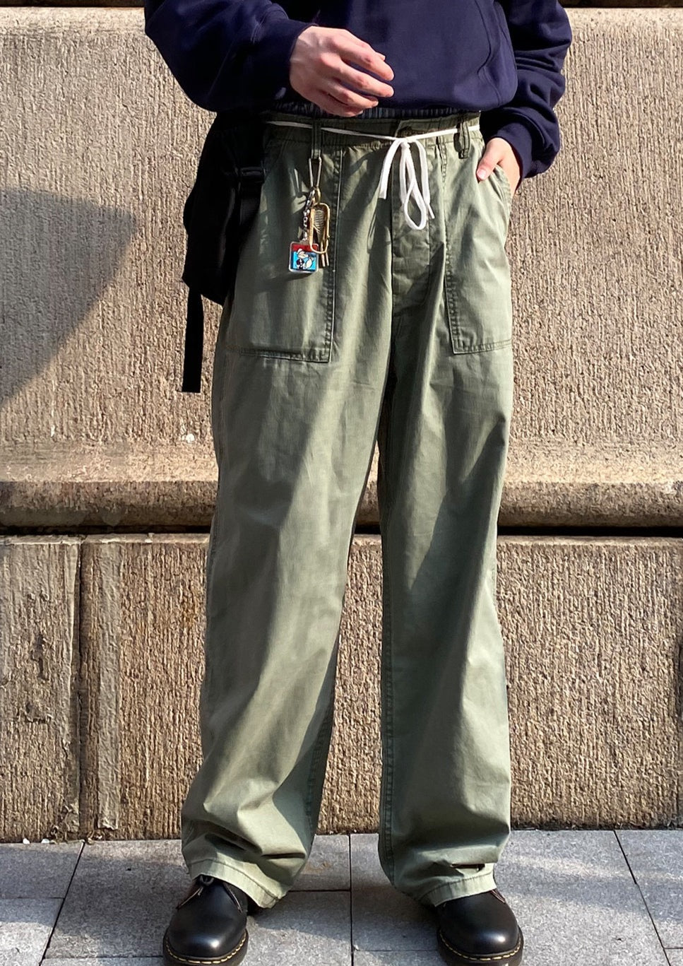 Countrymoment / FS-200 retro military green straight work pants