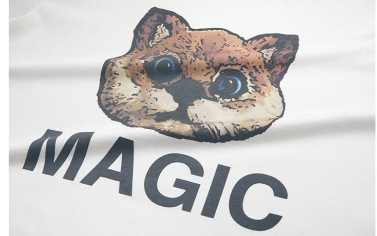 mcmxciii / FS-093 magic cat printed loose short-sleeved