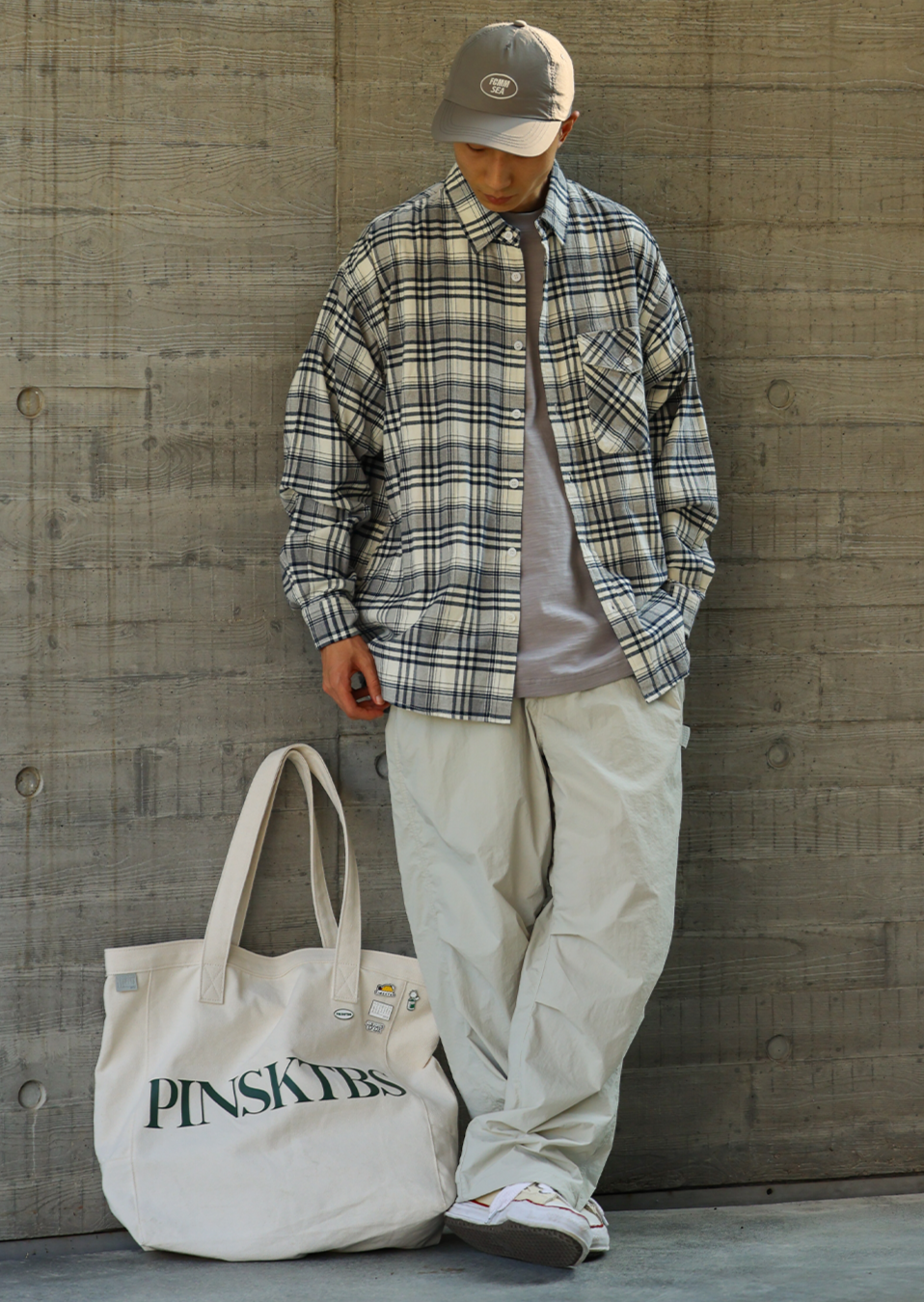 PINSKTBS / FS-195 solid color loose casual work pants