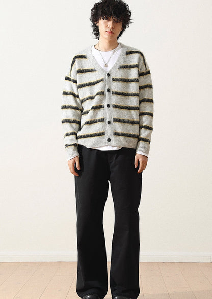 mcmxciii / FS-214 V-neck knitted cardigan loose sweater