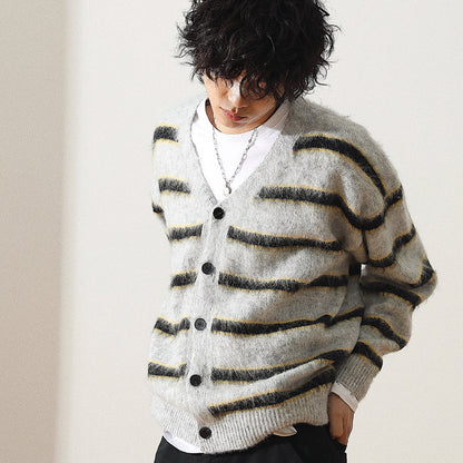 mcmxciii / FS-214 V-neck knitted cardigan loose sweater