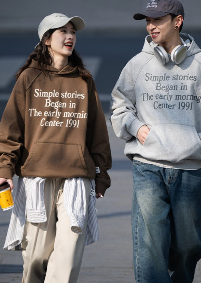BELLKENIDEA / FS-273 simple retro hooded sweatshirt