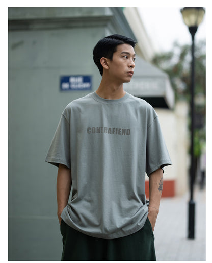 CONTRAFIEND / FS-091 cotton tide round neck T-shirt