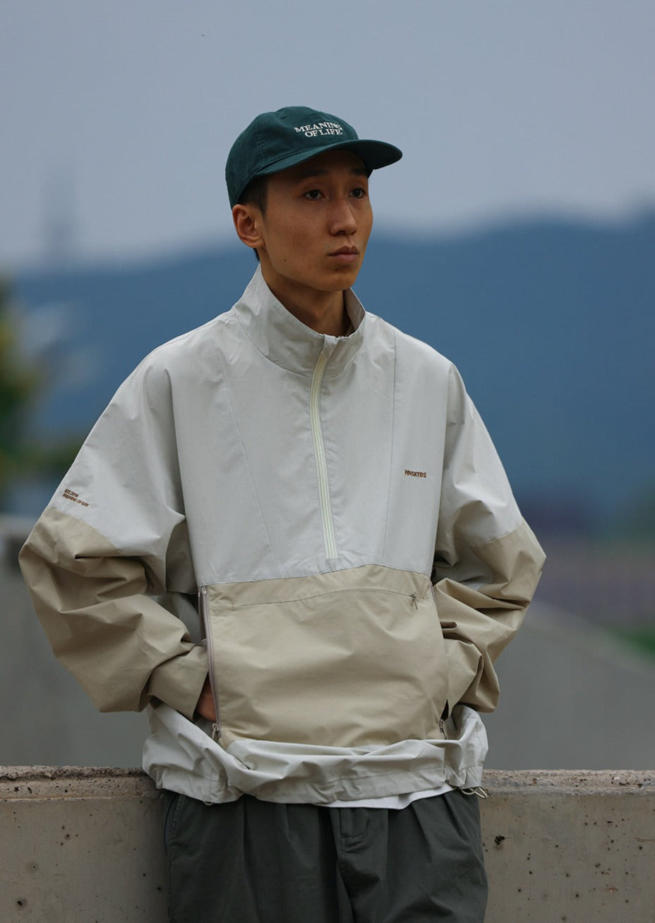 PINSKTBS / FS-194 sports colorblocking half-zip jacket