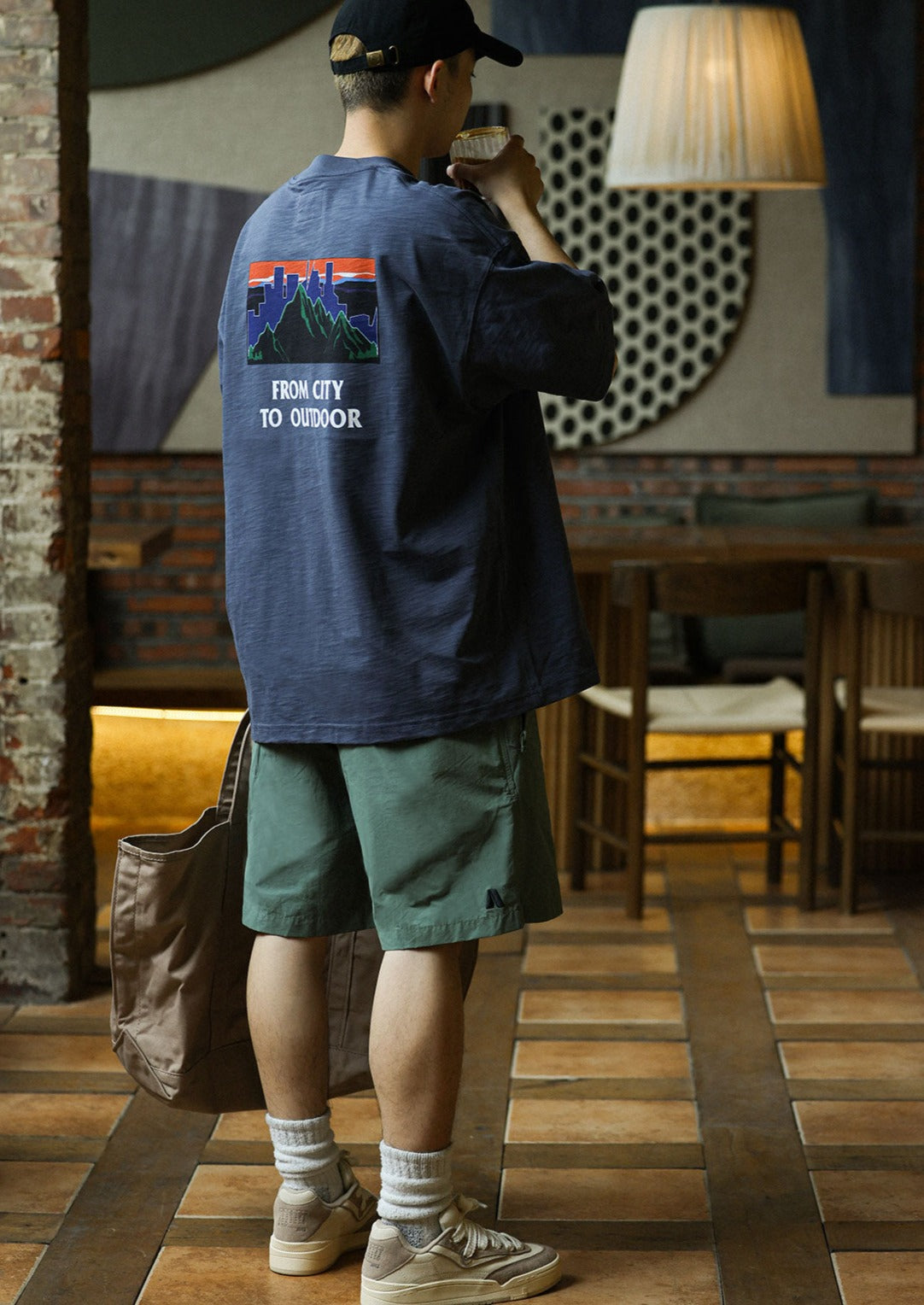 PINSKTBS / FS-140  ARMY letter print shorts