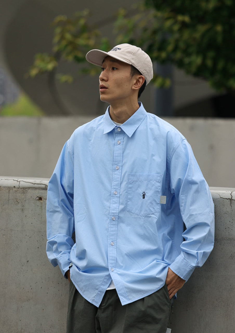 PINSKTBS / FS-205 solid color high-end casual shirt