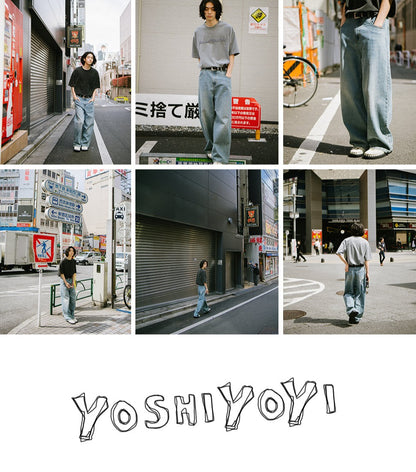 YOSHIYOYI / FS-061 Japanese retro washed straight jeans