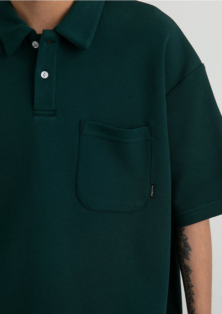 Vavues / FS-143 simple basic solid color polo shirt