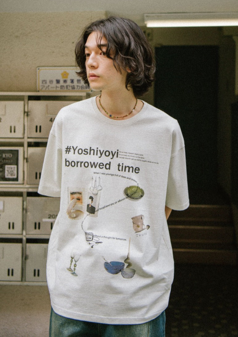 YOSHIYOYI / FS-111  retro print short-sleeved t-shirt