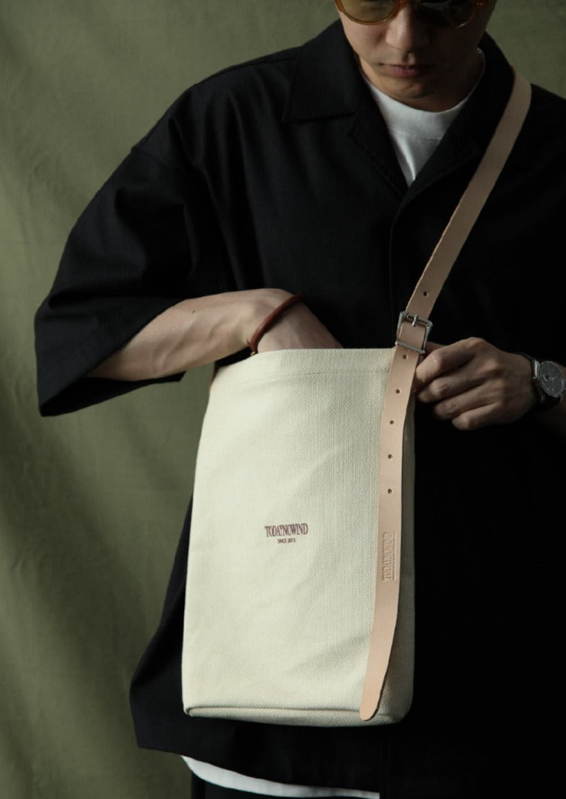 todaynowind / FS-104 cowhide vegetable tanned leather shoulder bag