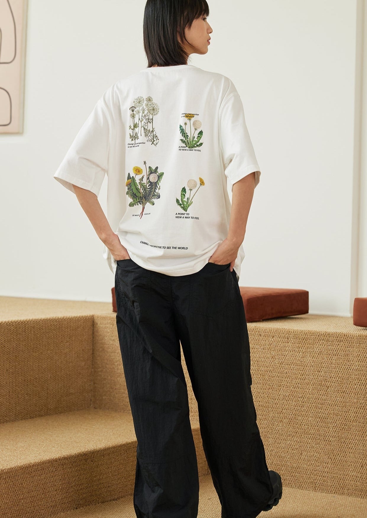 LR MADE / FS-165 Floral Digital Printed Short Sleeve T-Shirt