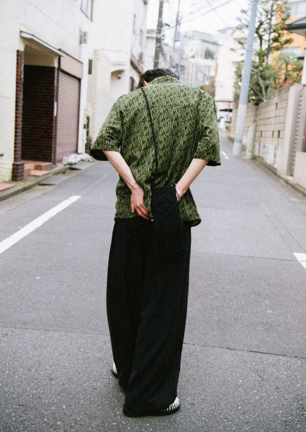 YOSHIYOYI / FS-052 Retro anti-wrinkle printed short-sleeved